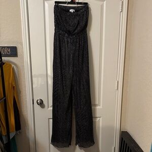 Chic Black Strapless Jumpsuit